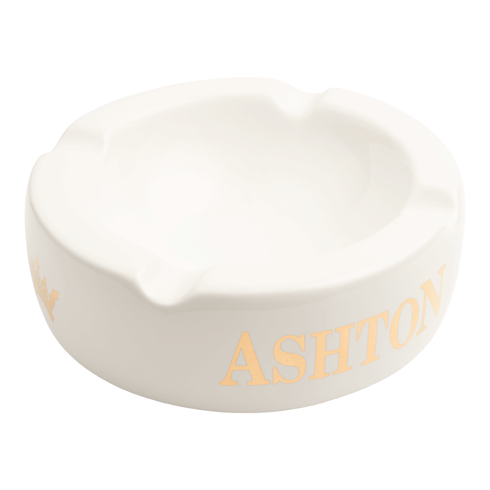Cigar Ashtrays - Ashton White Ceramic Ashtray